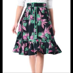 eShakti Tropical Pineapple Print Skirt - 2X/20W